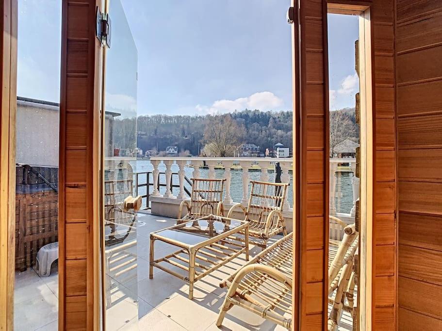Vue Sur Meuse Avec Jacuzzi Et Sauna Exterieur. Yvoir Extérieur photo